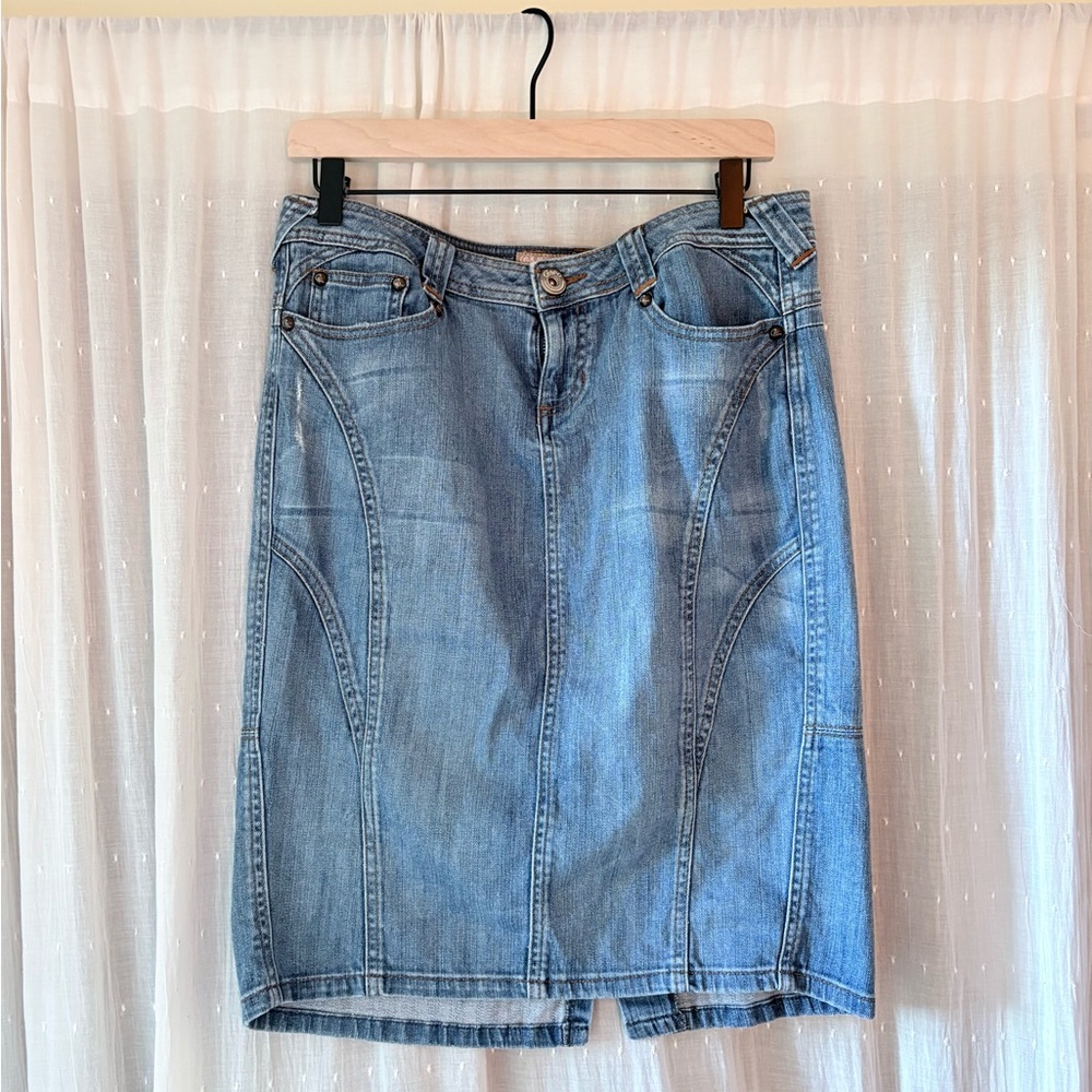 Vintage Candie's Light Blue Denim Pencil Skirt
